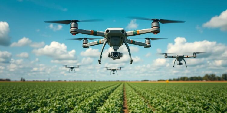 drony w rolnictwie