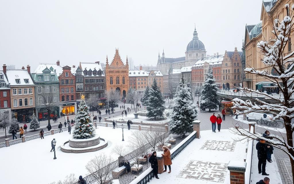 miasta zimą
