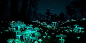 natura świecąca w ciemności